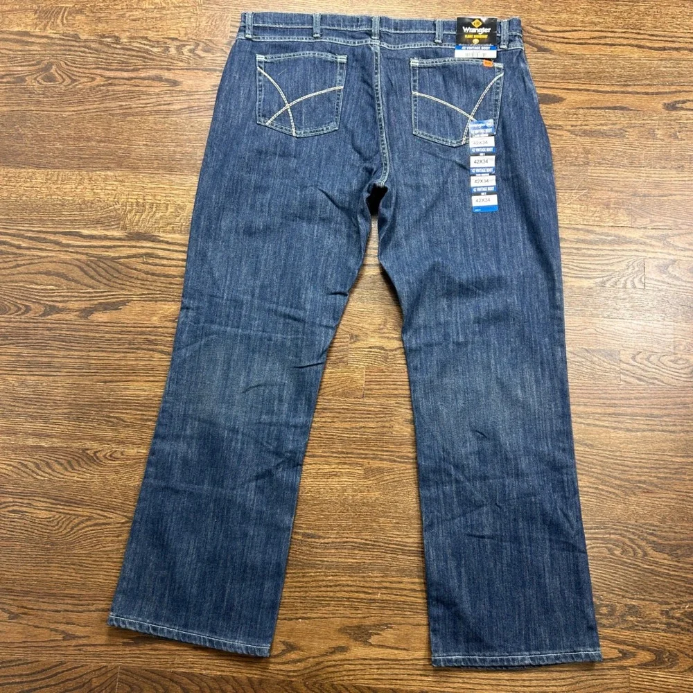 Wrangler 20X FR Jeans Mens 42x34 Blue Flame Resistant HRC2 Work Pants FR42MWD